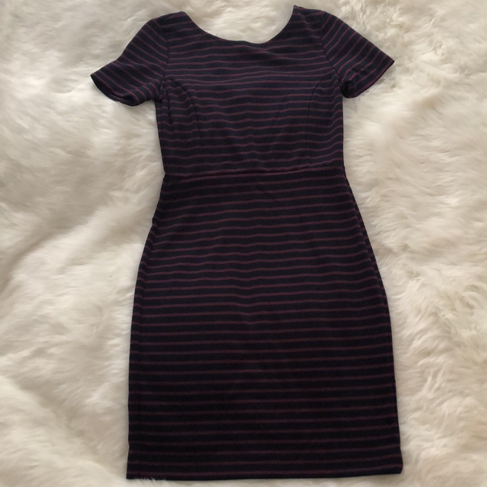 Banana Republic Scoop Neck Stripe Dress - 00P XXSP